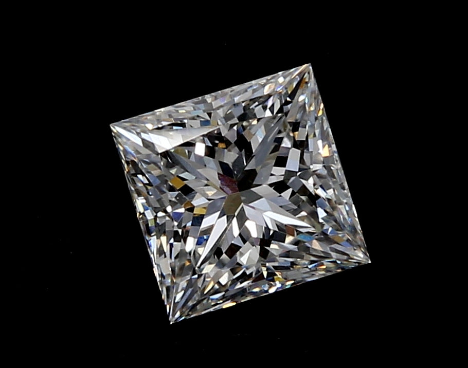 1.98 Carat Princess Lab Diamond with  Cut Diamond in 14KT  view 1

