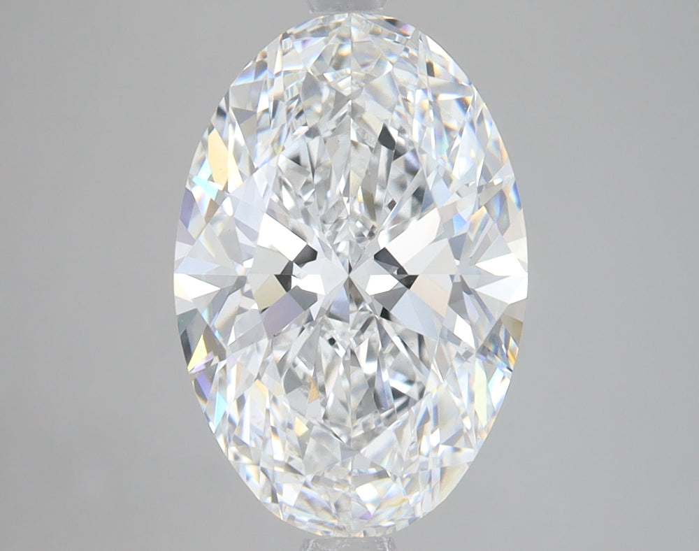 4.01 Carat Oval Lab Diamond with  Cut Diamond in 14KT  view 1
