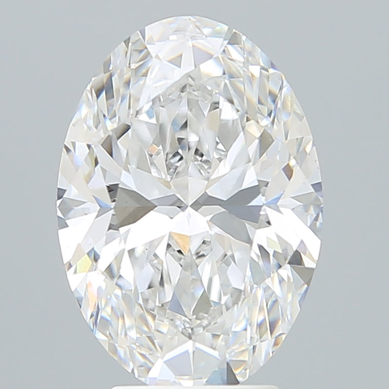 4.6 Carat Oval Lab Diamond with  Cut Diamond in 14KT  view 1
