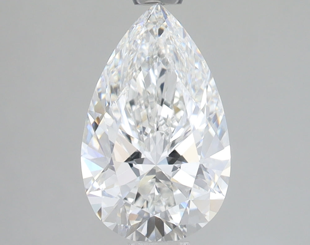 1.7 Carat Pear Lab Diamond with  Cut Diamond in 14KT  view 1
