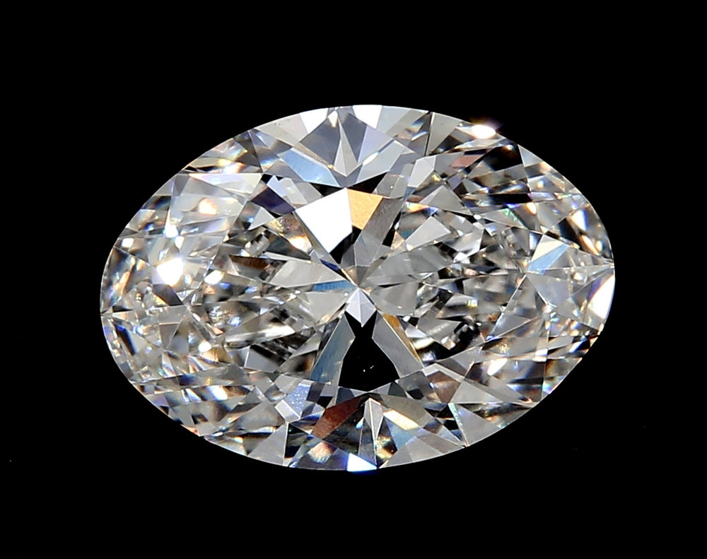 3.2 Carat Oval Lab Diamond with  Cut Diamond in 14KT  view 1
