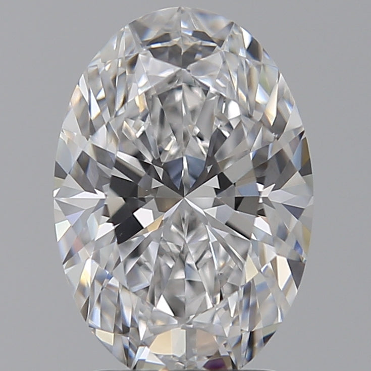 2.51 Carat Oval Lab Diamond with  Cut Diamond in 14KT  view 1
