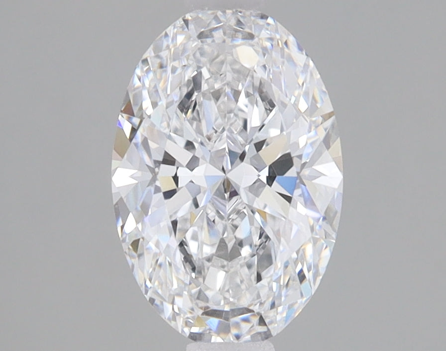1.58 Carat Oval Lab Diamond with  Cut Diamond in 14KT  view 1
