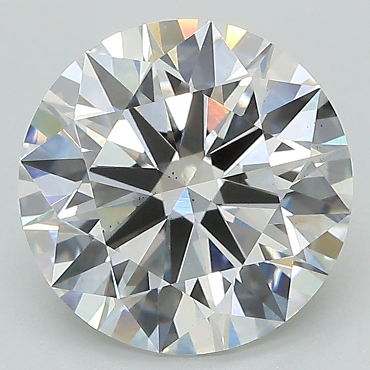 3.02 Carat Round Lab Diamond with  Cut Diamond in 14KT  view 1
