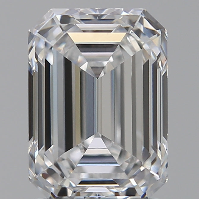 2.01 Carat Emerald Lab Diamond with  Cut Diamond in 14KT  view 1
