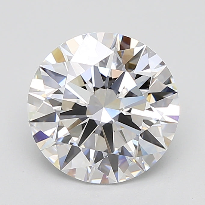 4.07 Carat Round Lab Diamond with  Cut Diamond in 14KT  view 1
