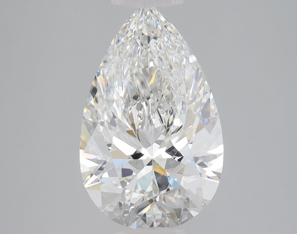 2.24 Carat Pear Lab Diamond with  Cut Diamond in 14KT  view 1
