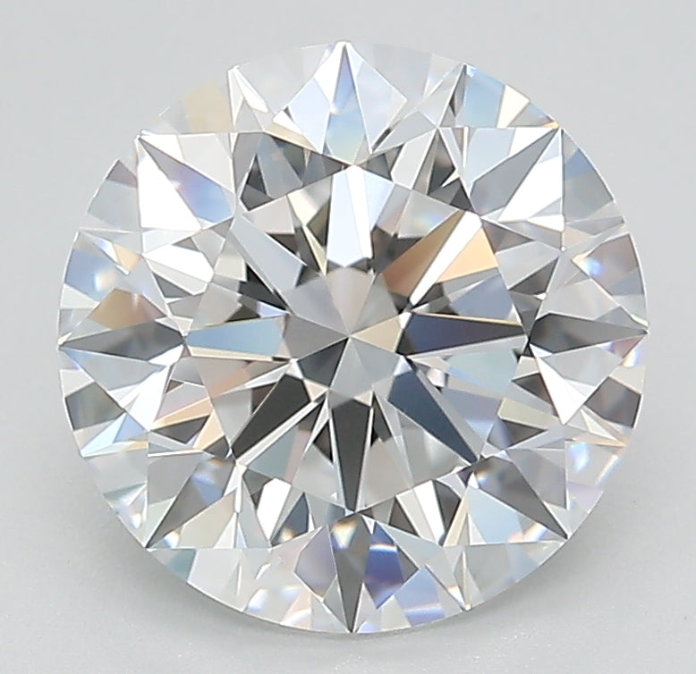 3.01 Carat Round Lab Diamond with  Cut Diamond in 14KT  view 1
