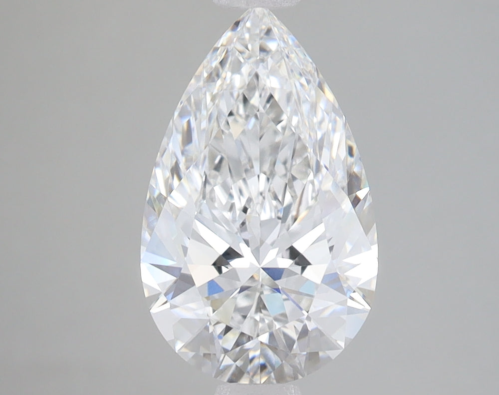 2.48 Carat Pear Lab Diamond with  Cut Diamond in 14KT  view 1
