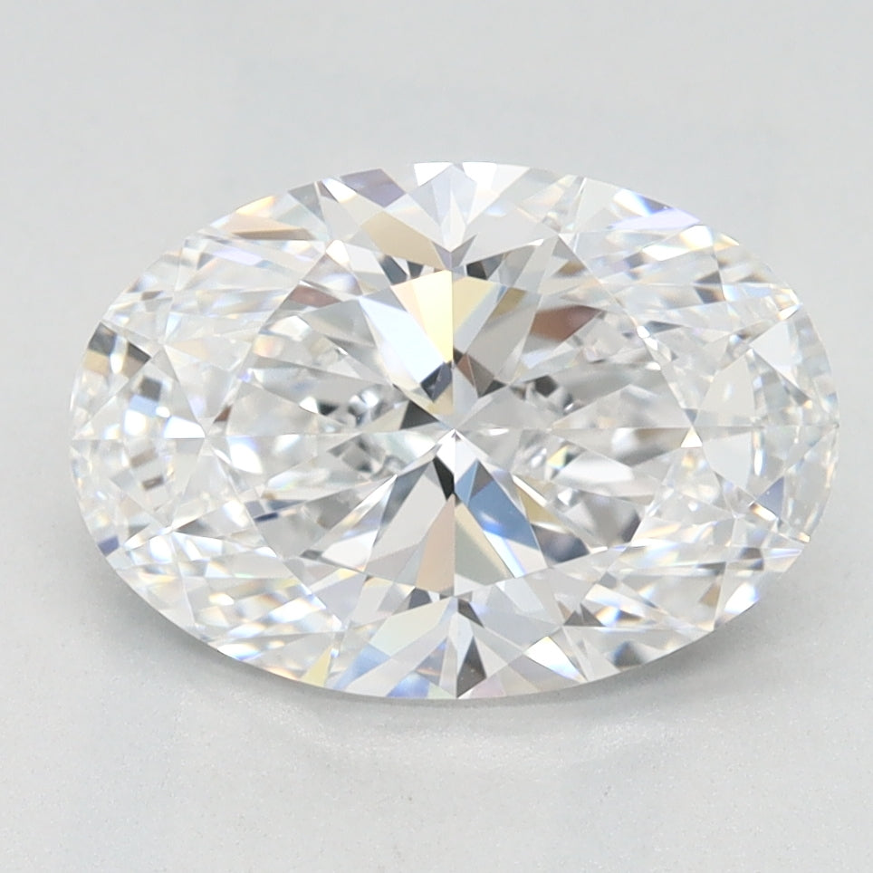 2.12 Carat Oval Lab Diamond with  Cut Diamond in 14KT  view 1
