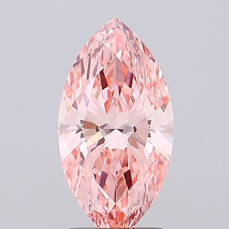 2.01 Carat Marquise Lab Diamond with  Cut Diamond in 14KT  view 1
