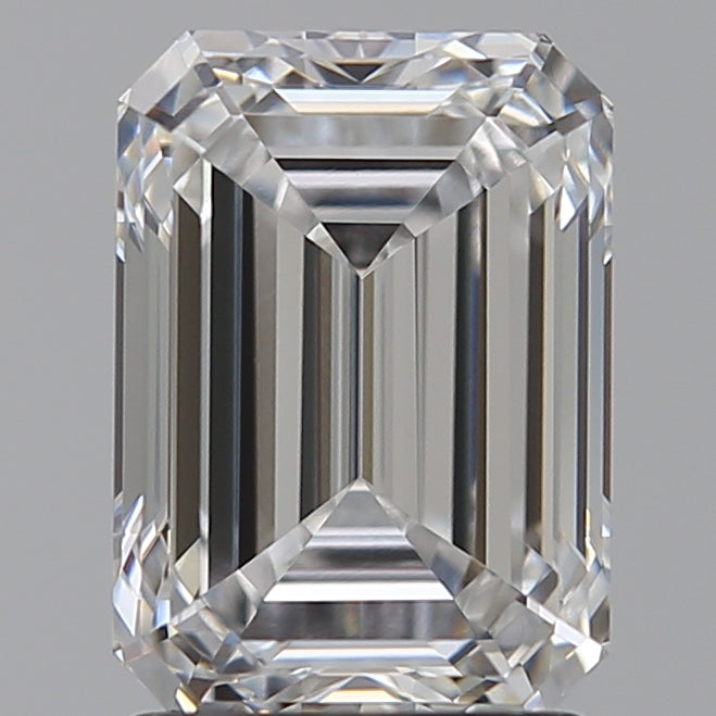 2.02 Carat Emerald Lab Diamond with  Cut Diamond in 14KT  view 1
