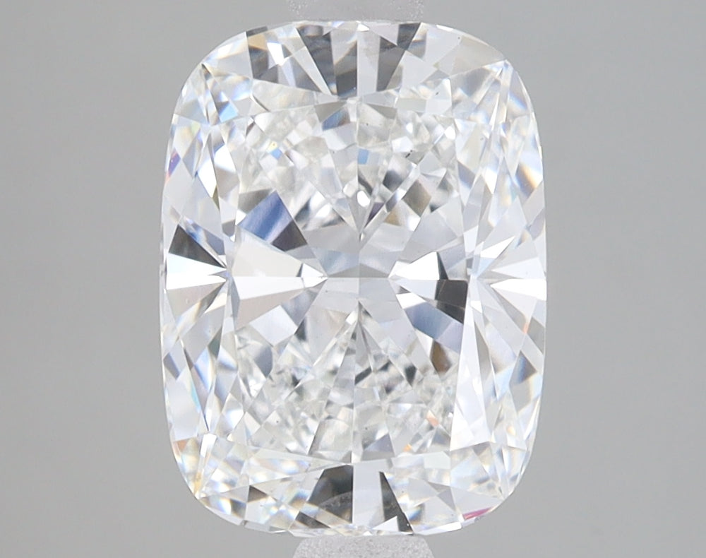 3.06 Carat Cushion Lab Diamond with  Cut Diamond in 14KT  view 1
