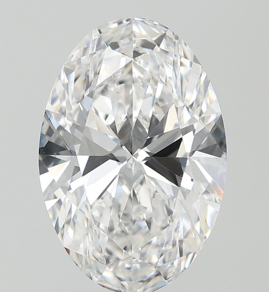 5.04 Carat Oval Lab Diamond with  Cut Diamond in 14KT  view 1
