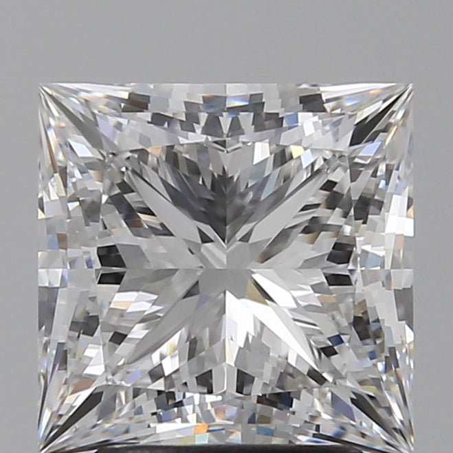 3.0 Carat Princess Lab Diamond with  Cut Diamond in 14KT  view 1
