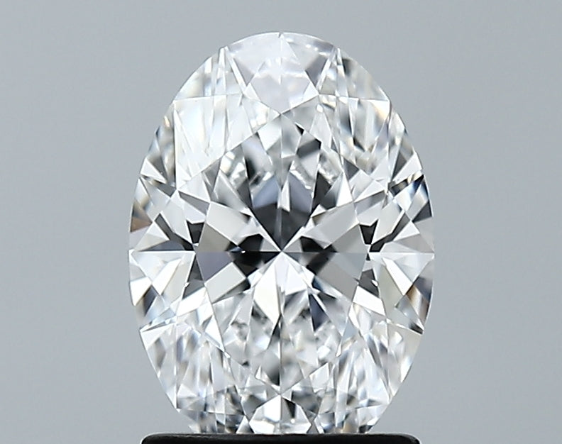 1.5 Carat Oval Lab Diamond with  Cut Diamond in 14KT  view 1
