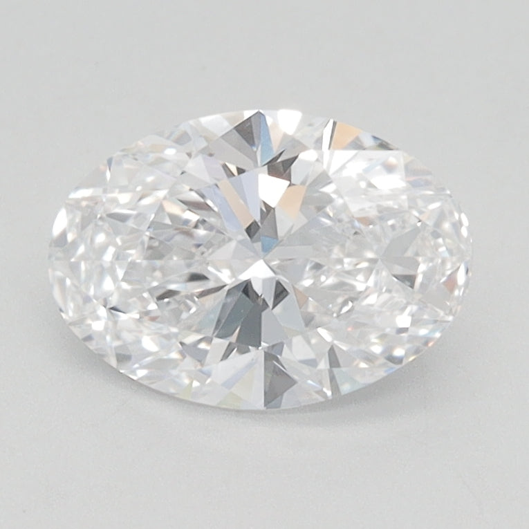 1.03 Carat Oval Lab Diamond with  Cut Diamond in 14KT  view 1
