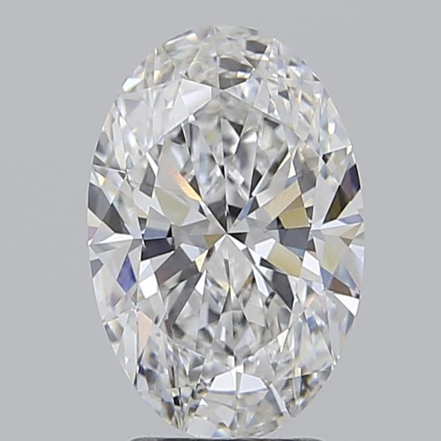 2.9 Carat Oval Lab Diamond with  Cut Diamond in 14KT  view 1
