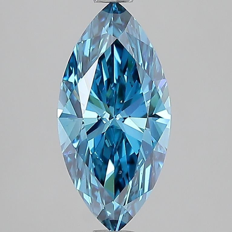1.5 Carat Marquise Lab Diamond with  Cut Diamond in 14KT  view 1
