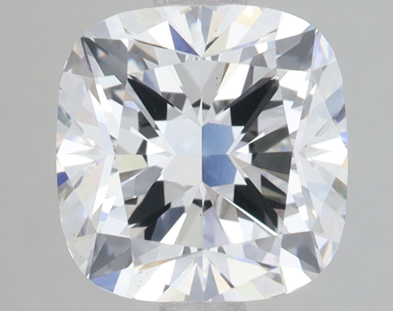 2.58 Carat Cushion Lab Diamond with  Cut Diamond in 14KT  view 1
