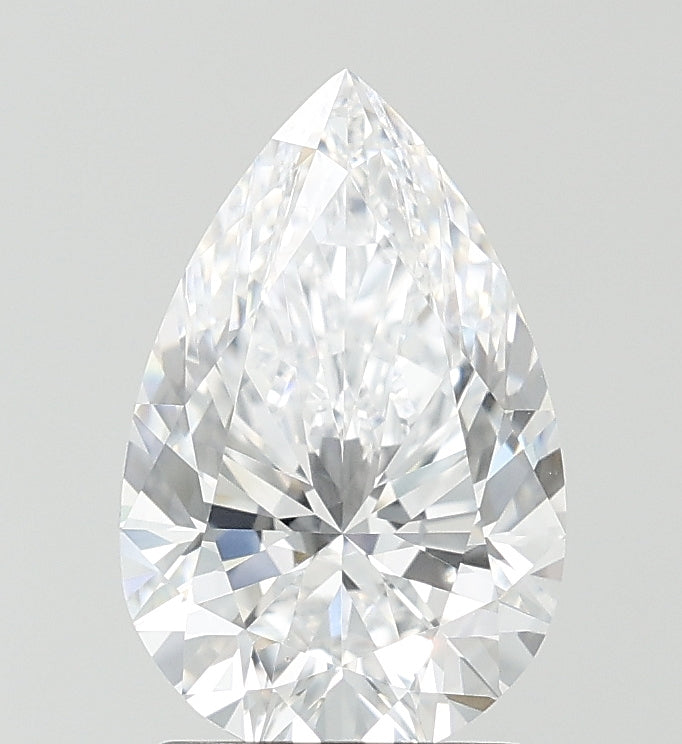 2.08 Carat Pear Lab Diamond with  Cut Diamond in 14KT  view 1
