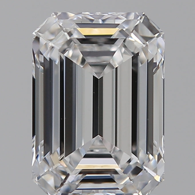 1.58 Carat Emerald Lab Diamond with  Cut Diamond in 14KT  view 1
