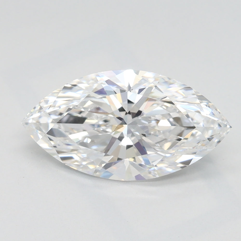 1.56 Carat Marquise Lab Diamond with  Cut Diamond in 14KT  view 1
