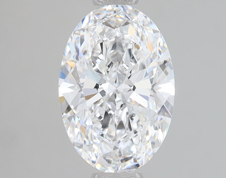 1.6 Carat Oval Lab Diamond with  Cut Diamond in 14KT  view 1
