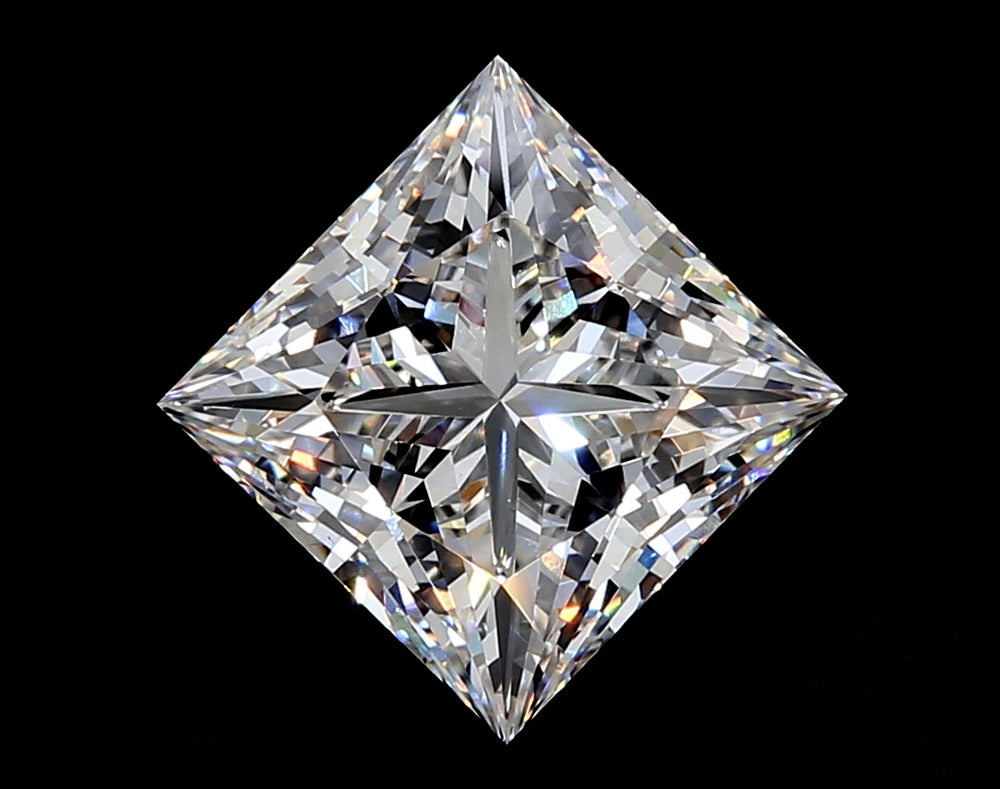 1.59 Carat Princess Lab Diamond with  Cut Diamond in 14KT  view 1
