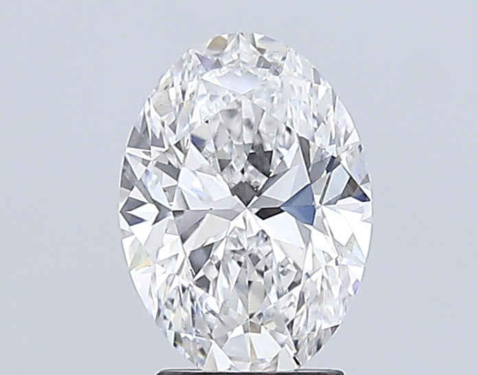 3.0 Carat Oval Lab Diamond with  Cut Diamond in 14KT  view 1
