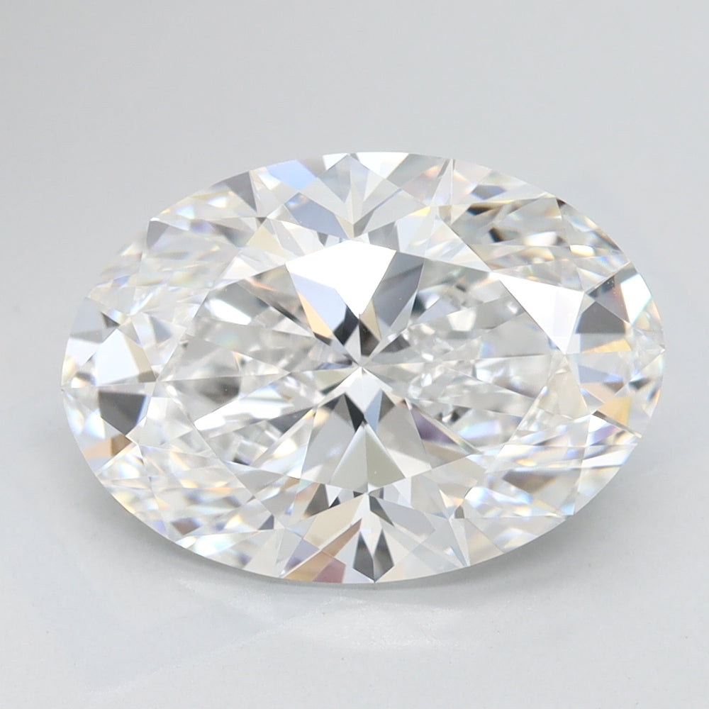 3.48 Carat Oval Lab Diamond with  Cut Diamond in 14KT  view 1
