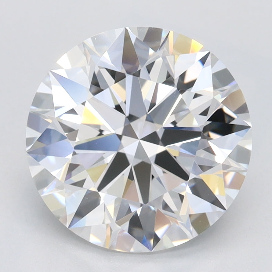2.6 Carat Round Lab Diamond with  Cut Diamond in 14KT  view 1
