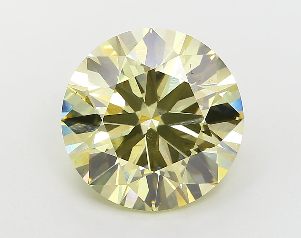 7.17 Carat Round Lab Diamond with  Cut Diamond in 14KT  view 1
