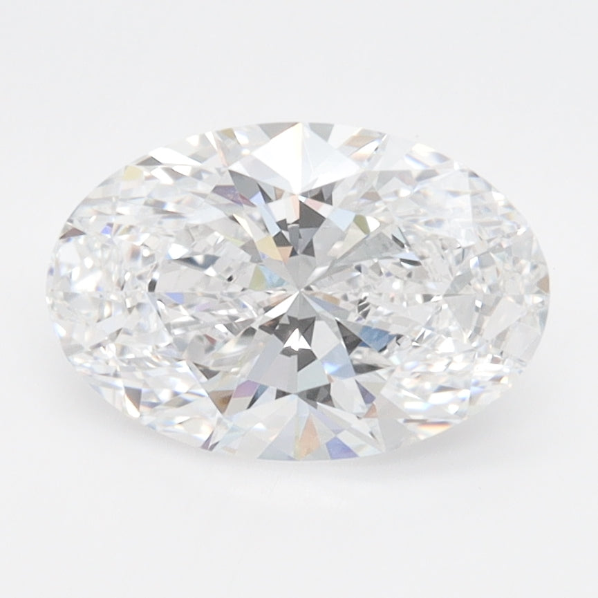 1.8 Carat Oval Lab Diamond with  Cut Diamond in 14KT  view 1
