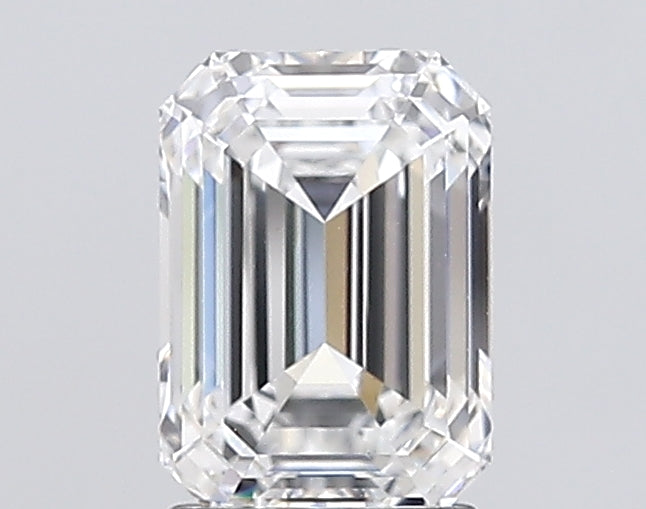 2.52 Carat Emerald Lab Diamond with  Cut Diamond in 14KT  view 1
