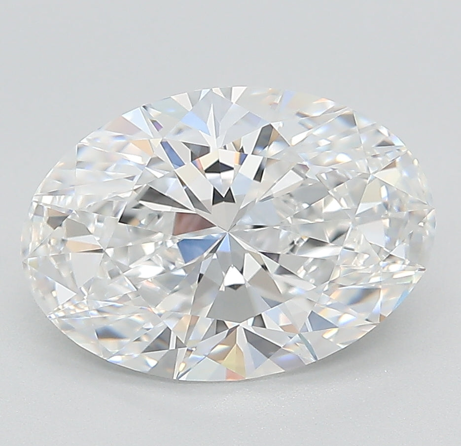 3.13 Carat Oval Lab Diamond with  Cut Diamond in 14KT  view 1
