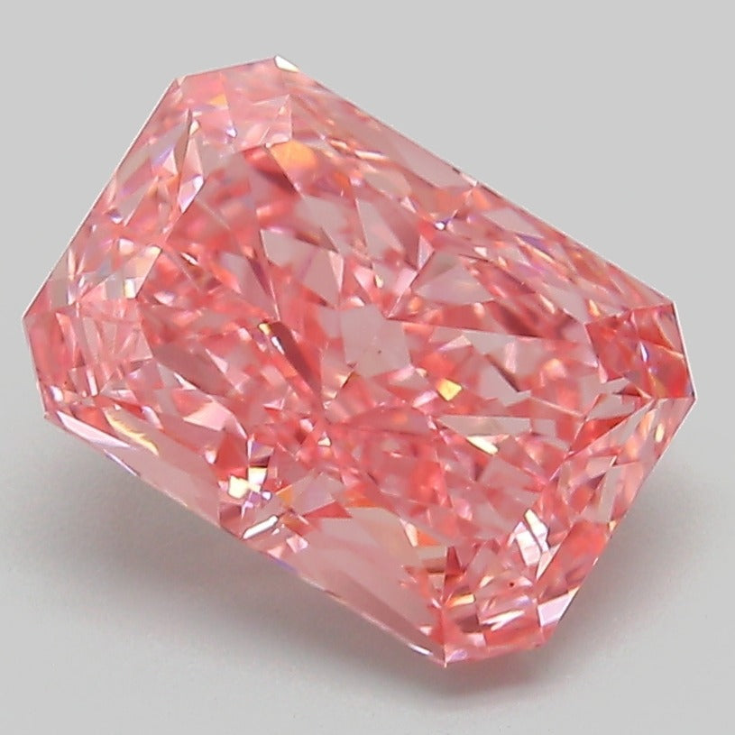 2.68 Carat Radiant Lab Diamond with  Cut Diamond in 14KT  view 1
