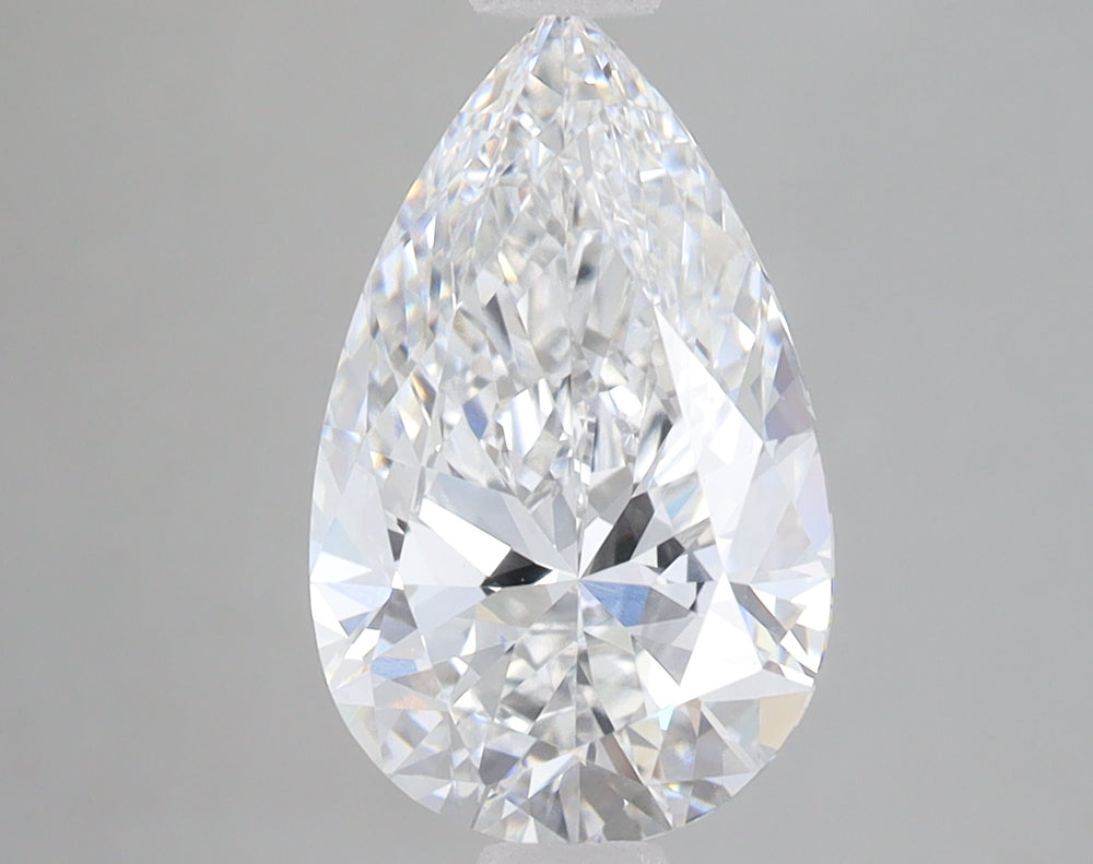 2.56 Carat Pear Lab Diamond with  Cut Diamond in 14KT  view 1
