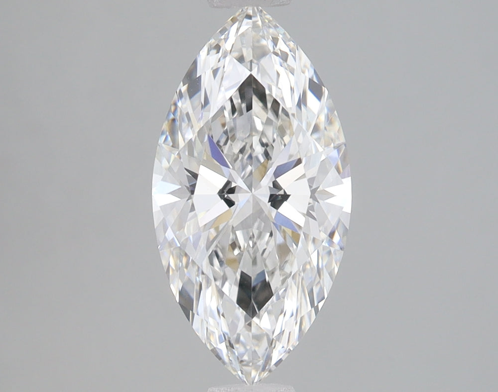 1.56 Carat Marquise Lab Diamond with  Cut Diamond in 14KT  view 1
