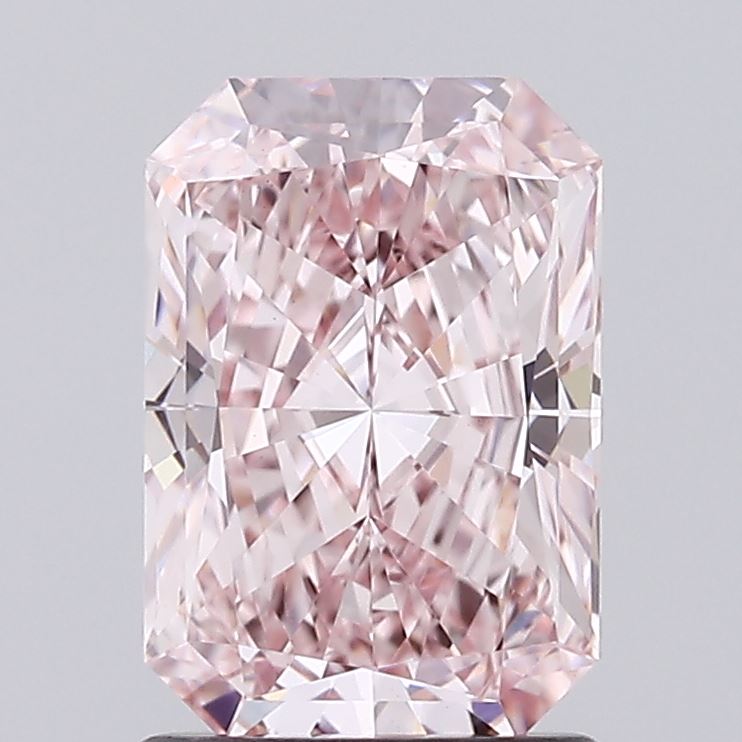 1.3 Carat Radiant Lab Diamond with  Cut Diamond in 14KT  view 1
