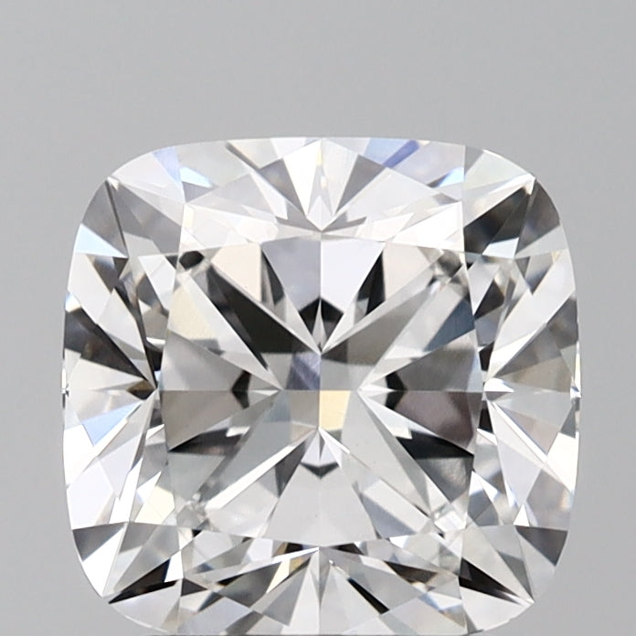 2.77 Carat Cushion Lab Diamond with  Cut Diamond in 14KT  view 1
