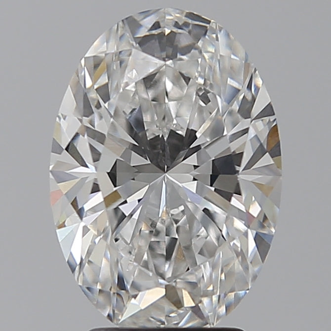 3.28 Carat Oval Lab Diamond with  Cut Diamond in 14KT  view 1
