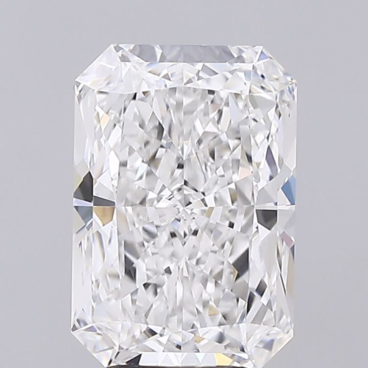 2.96 Carat Radiant Lab Diamond with  Cut Diamond in 14KT  view 1
