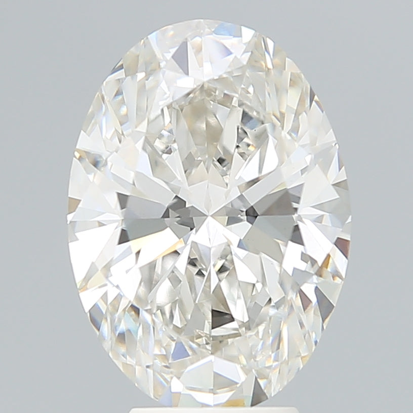 5.56 Carat Oval Lab Diamond with  Cut Diamond in 14KT  view 1
