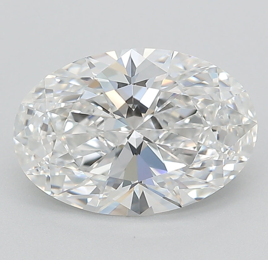 2.33 Carat Oval Lab Diamond with  Cut Diamond in 14KT  view 1
