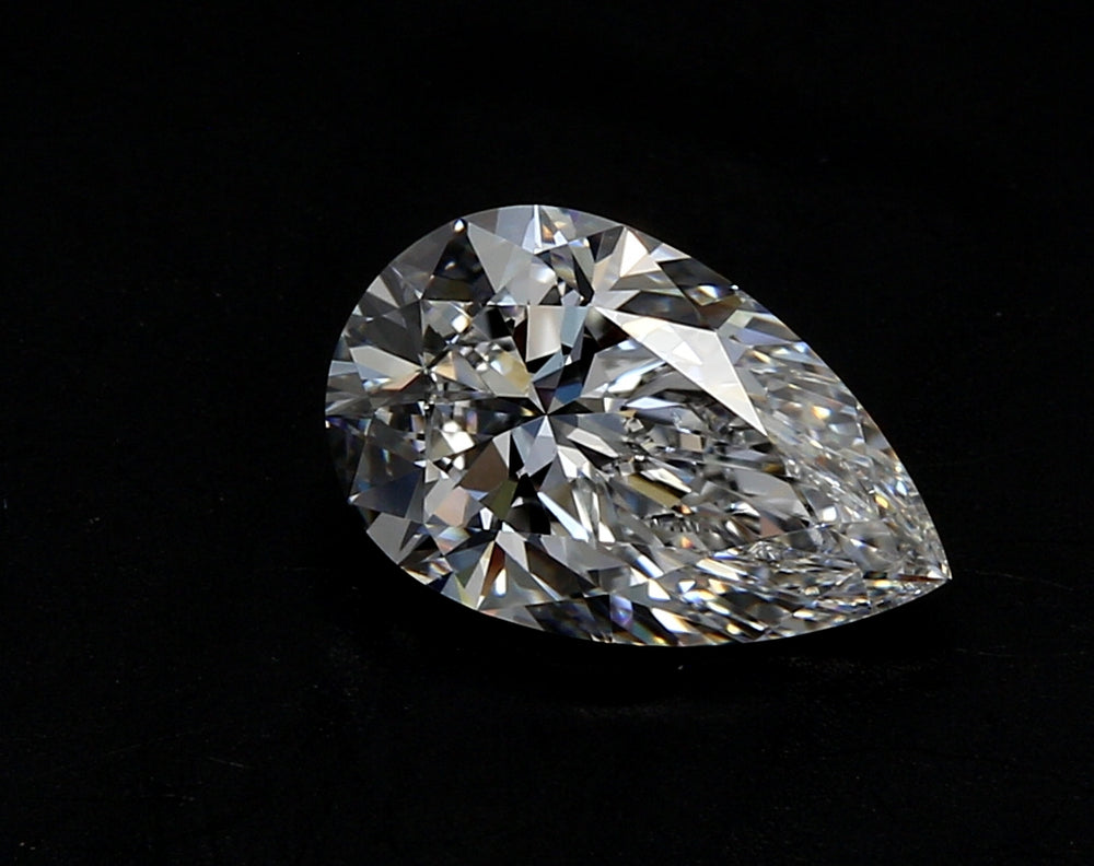 1.81 Carat Pear Lab Diamond with  Cut Diamond in 14KT  view 1
