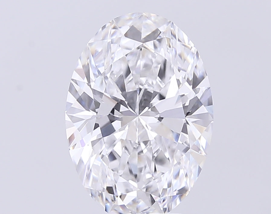 3.96 Carat Oval Lab Diamond with  Cut Diamond in 14KT  view 1
