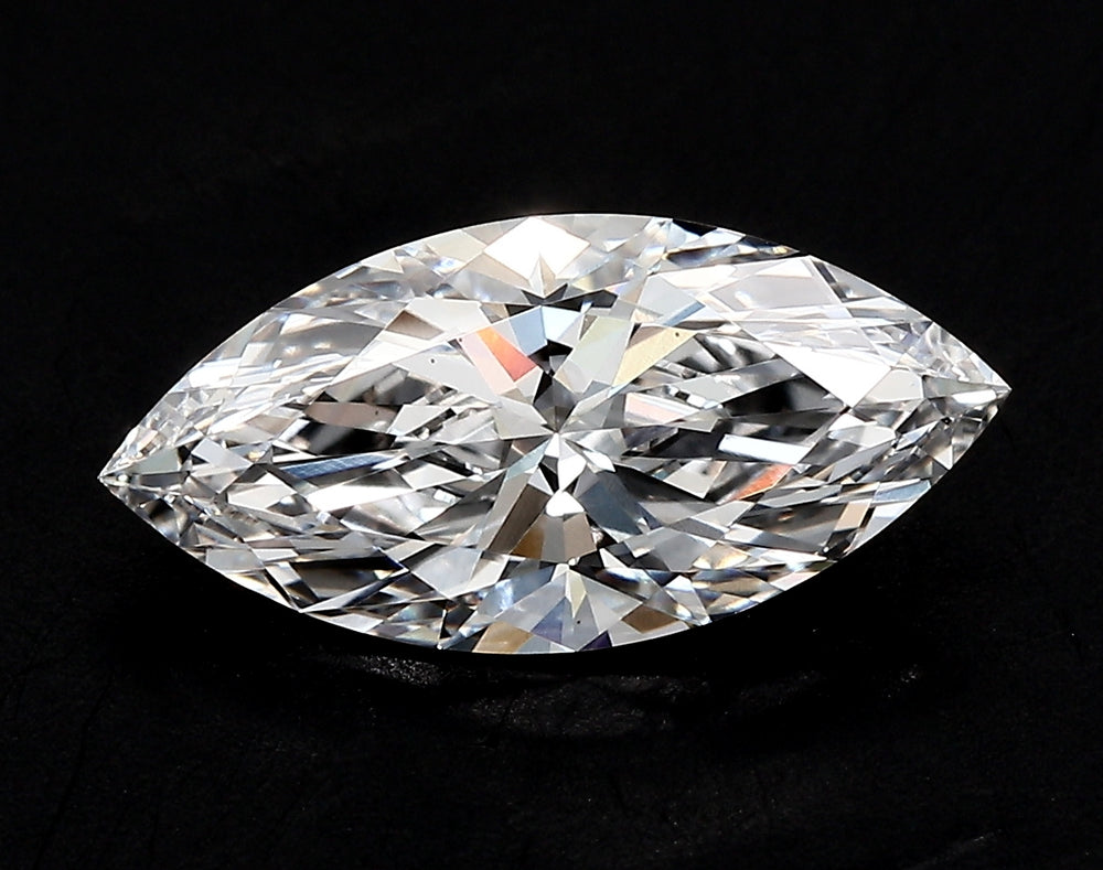 3.07 Carat Marquise Lab Diamond with  Cut Diamond in 14KT  view 1
