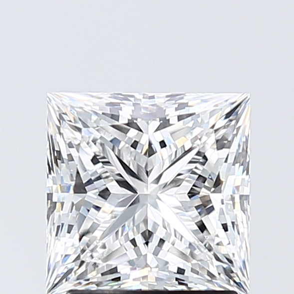 2.13 Carat Princess Lab Diamond with  Cut Diamond in 14KT  view 1
