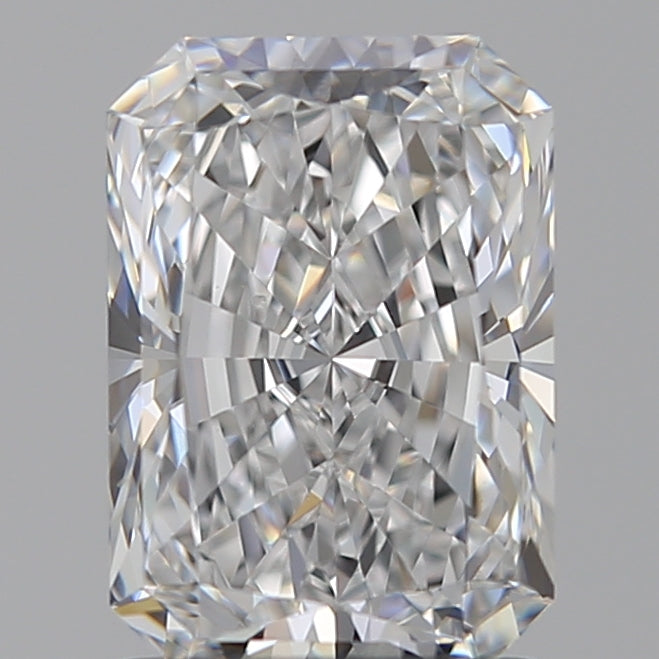 1.54 Carat Radiant Lab Diamond with  Cut Diamond in 14KT  view 1
